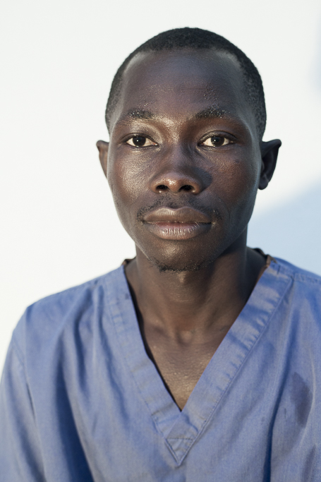 Saidu P. Vandi. Laundry Officer. Worker of the Ebola Treatement Center of Moyamba. Sierra Leone.